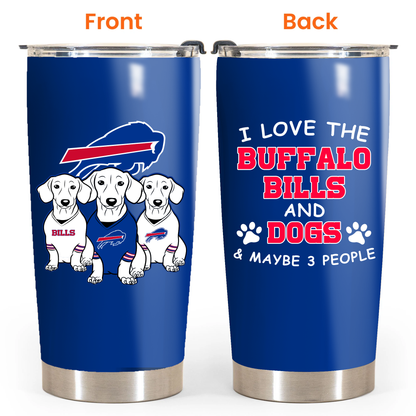 I Love The Buffalo Football And Dachshund