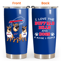 I Love The Buffalo Football And German Shepherd