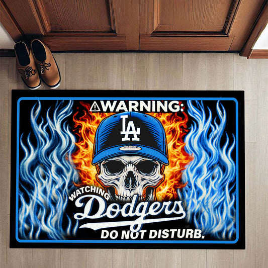Do Not Disturb - Watching Dodgers Doormat- Anti Slip Indoor Doormat - LADG