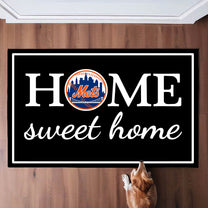 Home Sweet Home - New York M Baseball - Anti Slip Indoor Doormat