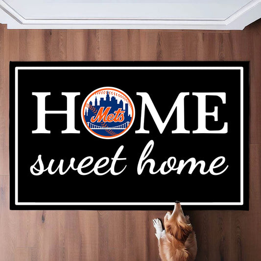 Home Sweet Home - New York M Baseball - Anti Slip Indoor Doormat