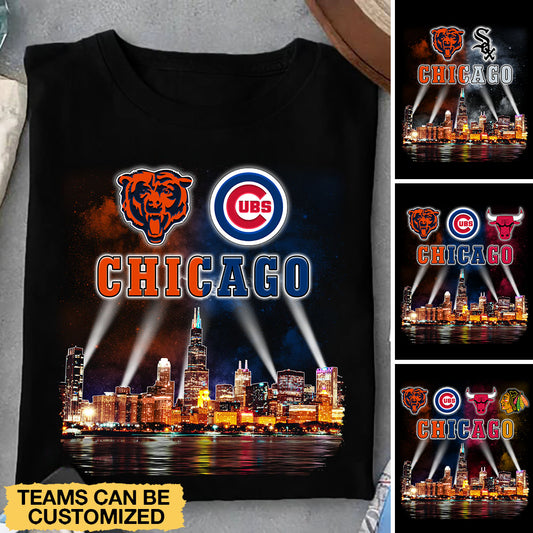 Chicago Skyline Team Shirt - Customized Shirt