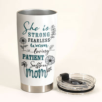 She Is Strong Mom Tumbler - Best Gift For Mother's Day, Philadelphia Football
