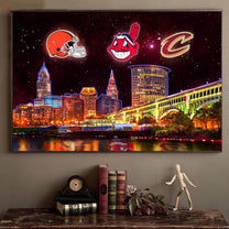 Cleveland Skyline Unframed Poster, Wall Art