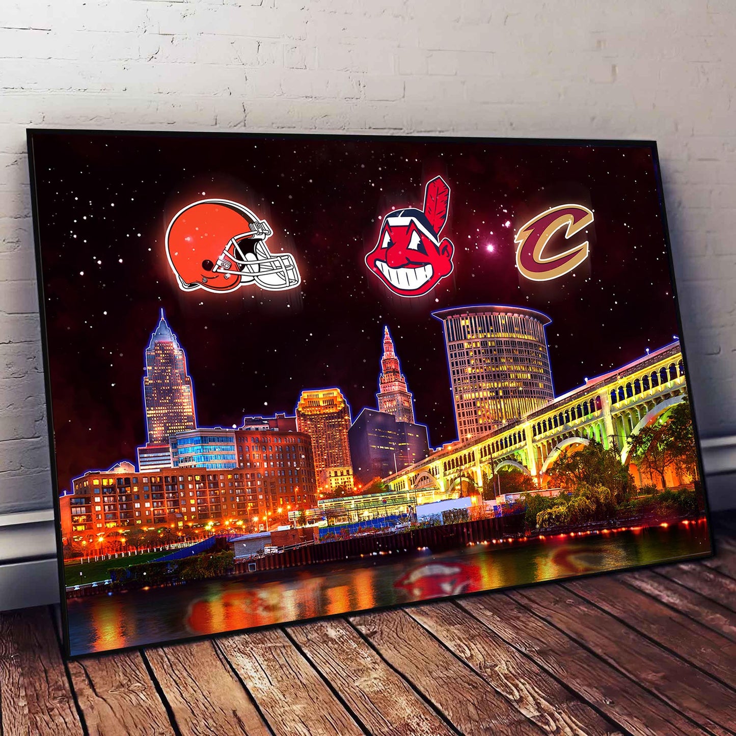 Cleveland Skyline Unframed Poster, Wall Art