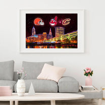 Cleveland Skyline Unframed Poster, Wall Art