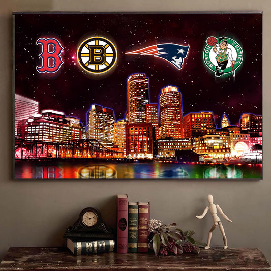 Boston Skyline Unframed Poster, Wall Art