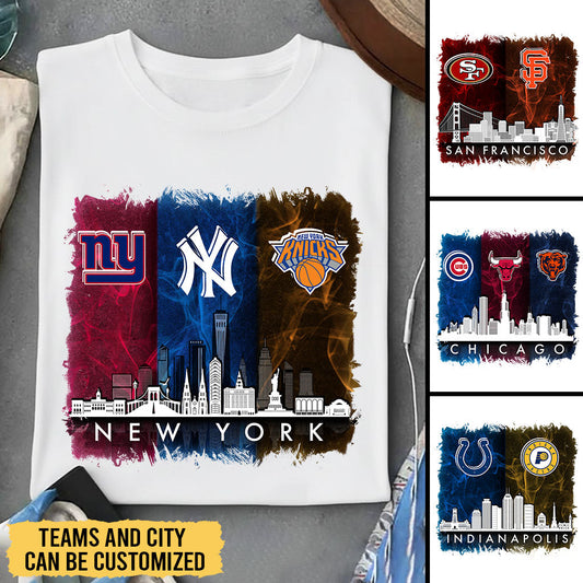 Sport Teams With Skyline Shirt - Customized Shirt