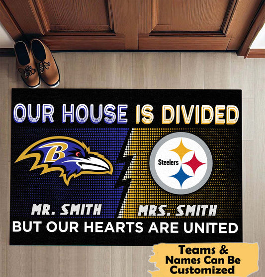 Our House Is Divided -  Customized Doormat - Anti Slip Indoor Doormat - BTMRV, PBST