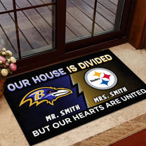 Our House Is Divided -  Customized Doormat - Anti Slip Indoor Doormat - BTMRV, PBST