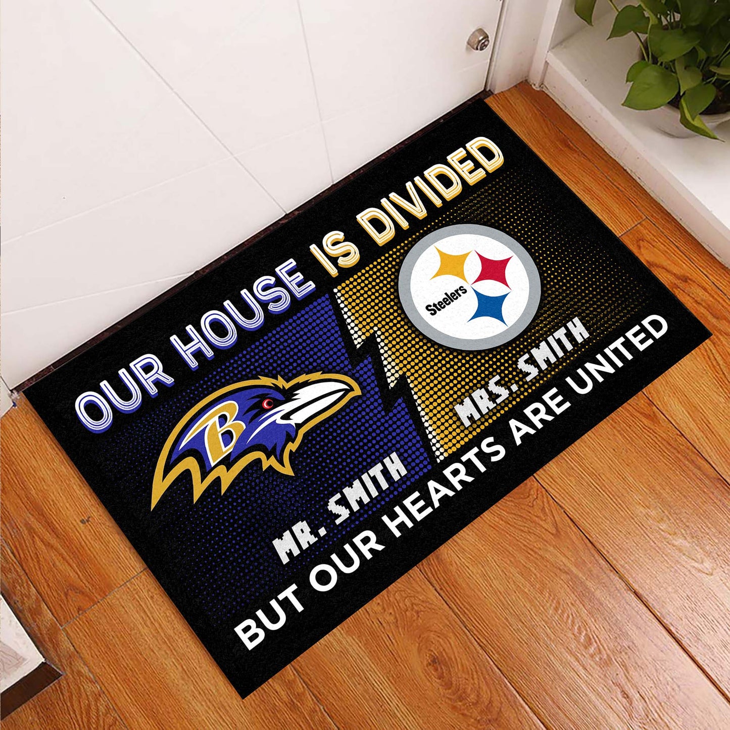 Our House Is Divided -  Customized Doormat - Anti Slip Indoor Doormat - BTMRV, PBST