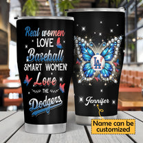 Butterfly Baseball Stainless Steel Tumbler - LADG