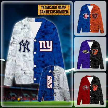 Teams Cardigan Sweater - Customized Cardigan Sweater