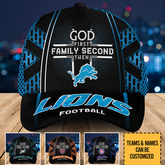God First Family Second Then My Team Classic Cap - Customized Classic Cap