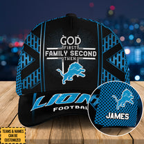 God First Family Second Then My Team Classic Cap - Customized Classic Cap