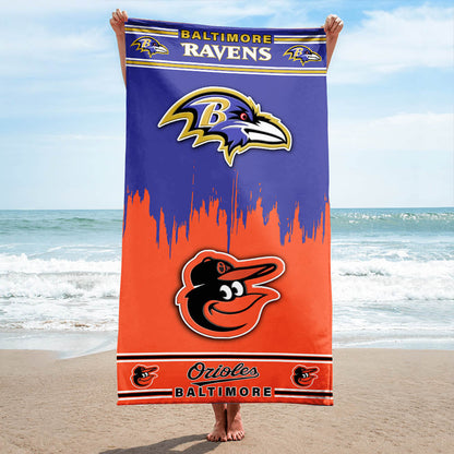 Baltimore Teams Beach Towel