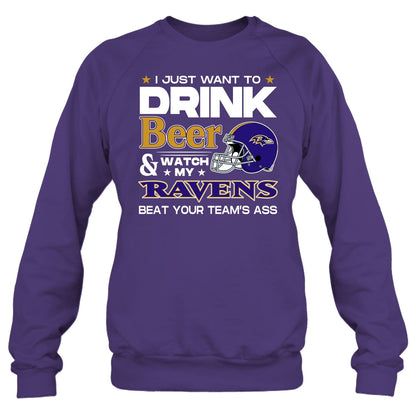 I Just Want To Drink And Watch My Team Shirt - BTMRV