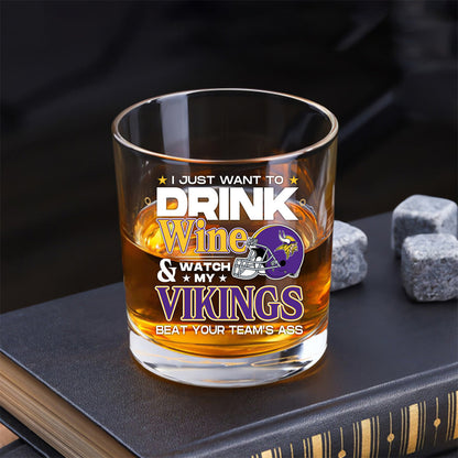 Whiskey Glass - I Just Want To Drink Wine - MNSTVK