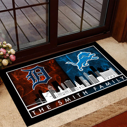 Teams Skyline Customized Doormat - Anti Slip Indoor Doormat