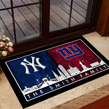 Teams Skyline Customized Doormat - Anti Slip Indoor Doormat