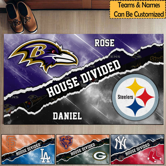 House Divided Doormat - Customized Anti Slip Indoor Doormat