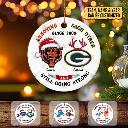 Annoying Each Other Teams Ornament - Circle Ceramic Ornament