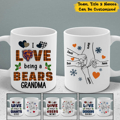 I Love Being A Grandma - Customized Team Ceramic Mugs