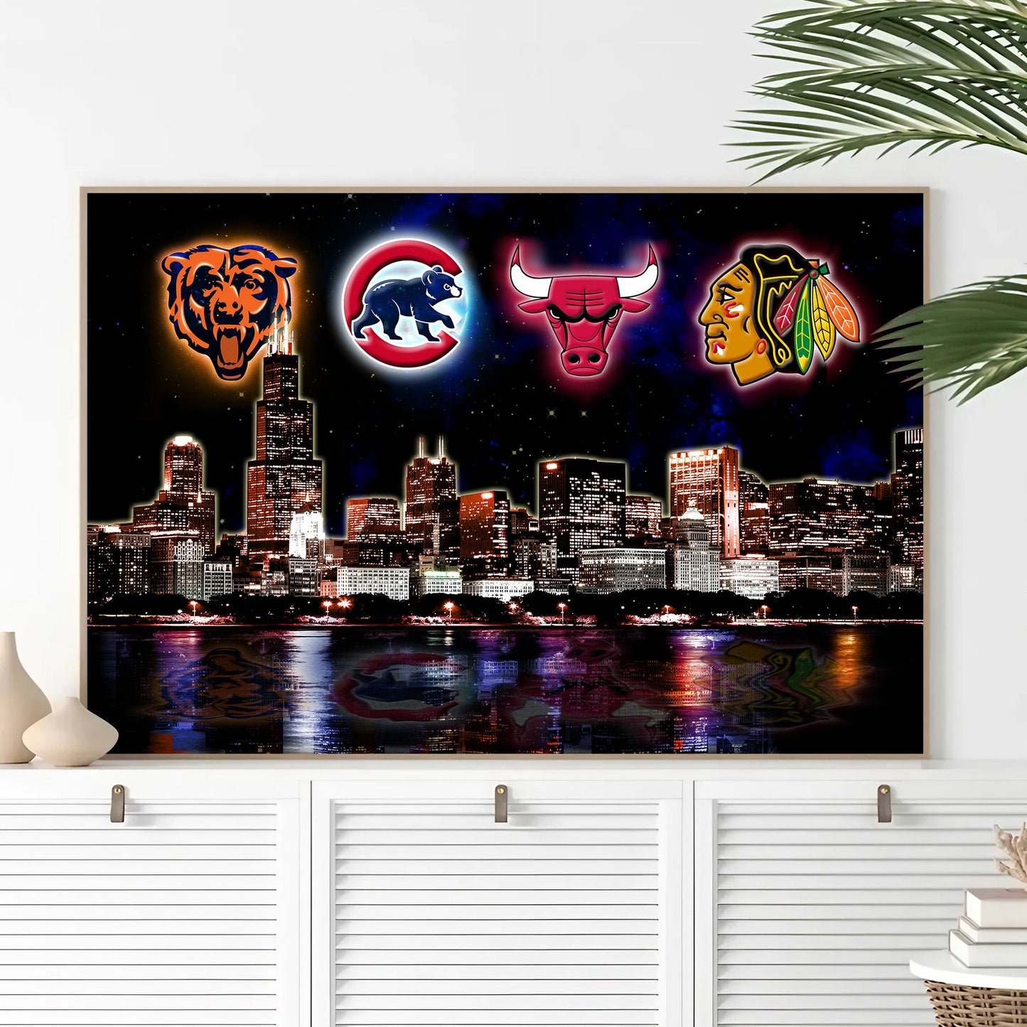 Chicago Skyline Unframed Poster, Wall Art (ver2)