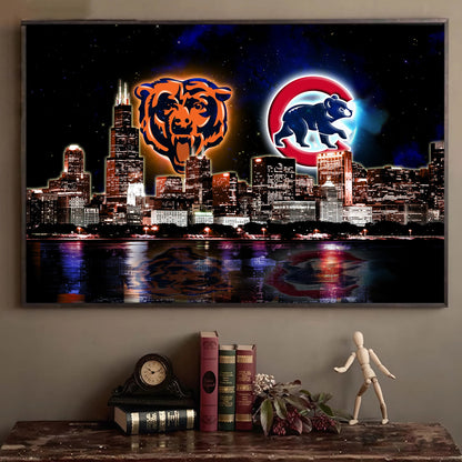 Chicago Skyline Unframed Poster, Wall Art
