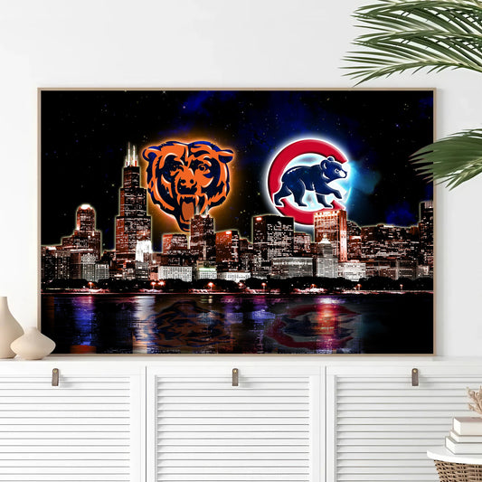 Chicago Skyline Unframed Poster, Wall Art
