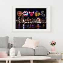 Chicago Skyline Unframed Poster, Wall Art (ver3)