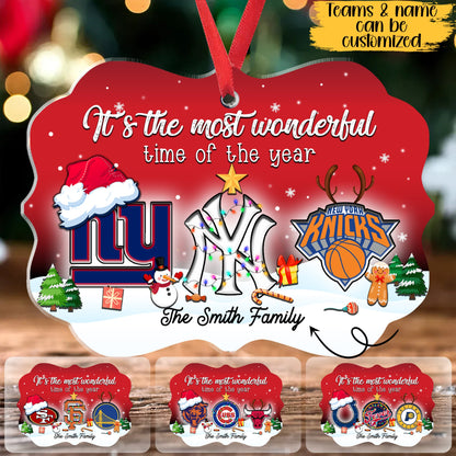 It's The Most Wonderful Time Of The Year Aluminum Ornament - Customized Ornament