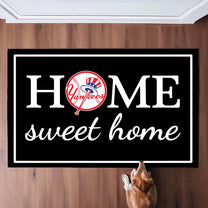 Home Sweet Home - New York YK Baseball - Anti Slip Indoor Doormat