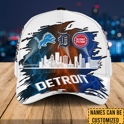 Detroit Skyline Classic Cap - Customized Classic Cap - v2