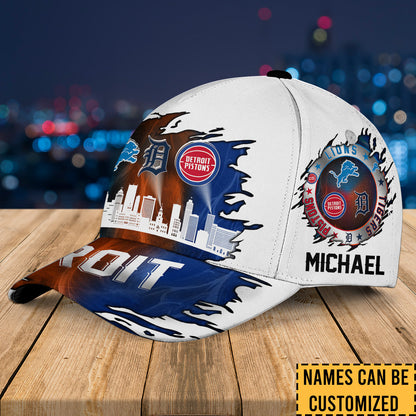 Detroit Skyline Classic Cap - Customized Classic Cap - v2
