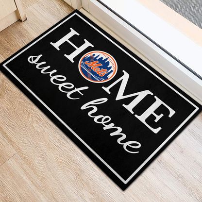 Home Sweet Home - New York M Baseball - Anti Slip Indoor Doormat