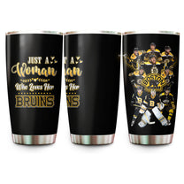 Just A Woman Who Loves Her Boston Hockey Tumbler