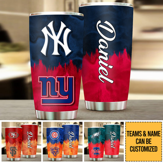 Two Teams Tumbler - Customized Stainless Steel Tumbler