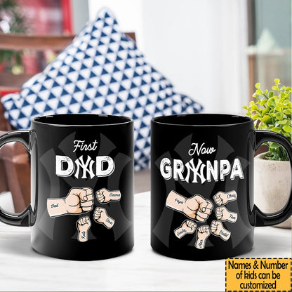 First Dad Now Grandpa - Customized Ceramic Mugs - Perfect Gift for Father's Day - NYYK