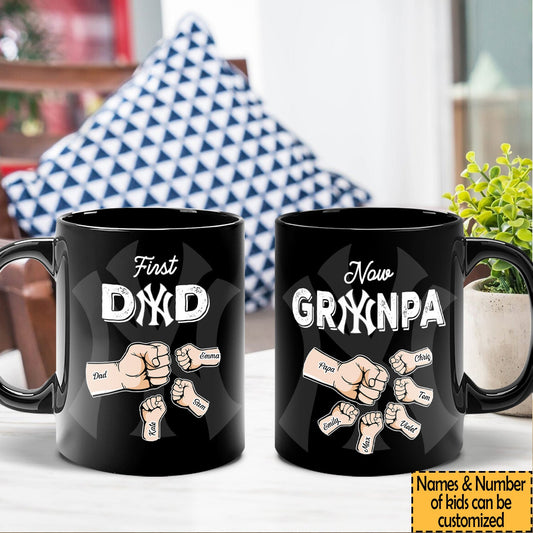First Dad Now Grandpa - Customized Ceramic Mugs - Perfect Gift for Father's Day - NYYK