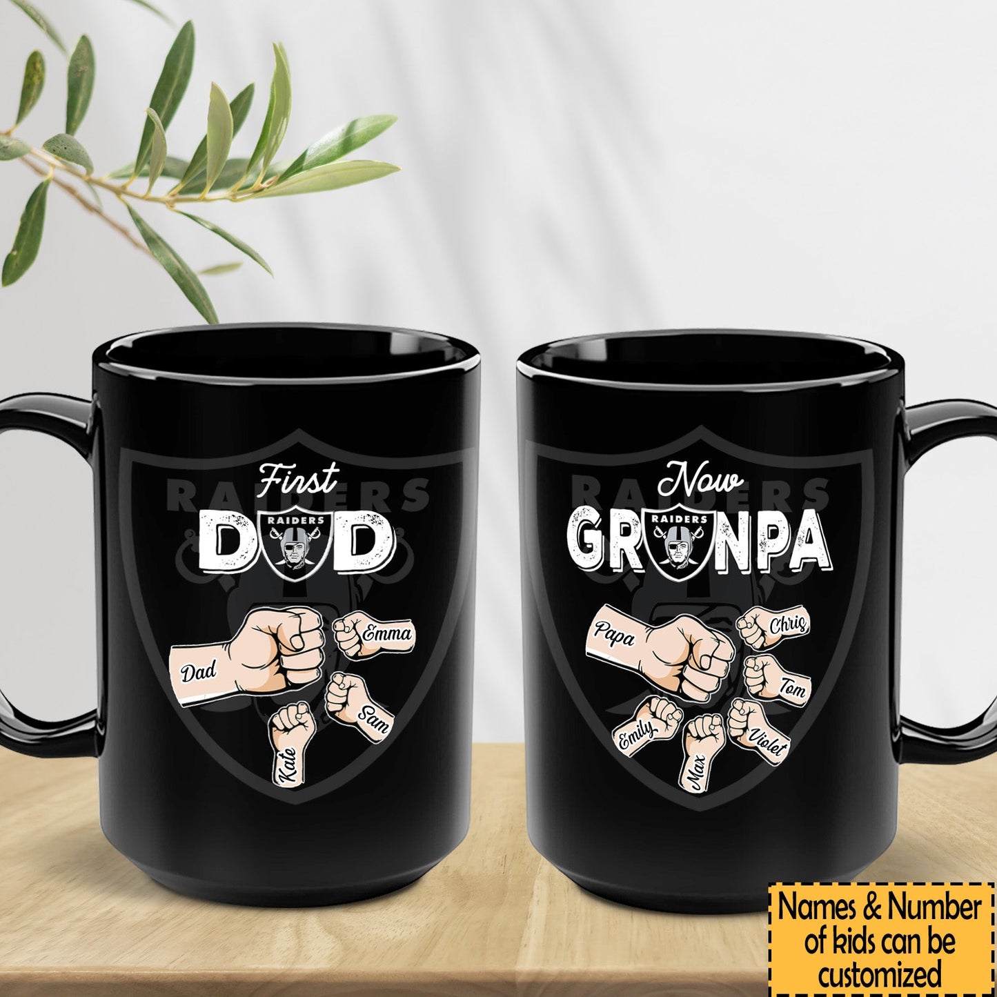 First Dad Now Grandpa - Customized Ceramic Mugs - Perfect Gift for Father's Day - LVGRD