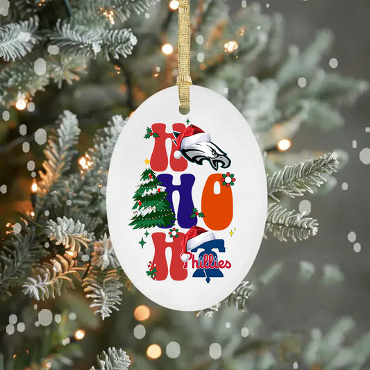 Ho Ho Ho Ceramic Ornament - PLDPEG, PLDPL