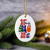 Ho Ho Ho Ceramic Ornament - PLDPEG, PLDPL