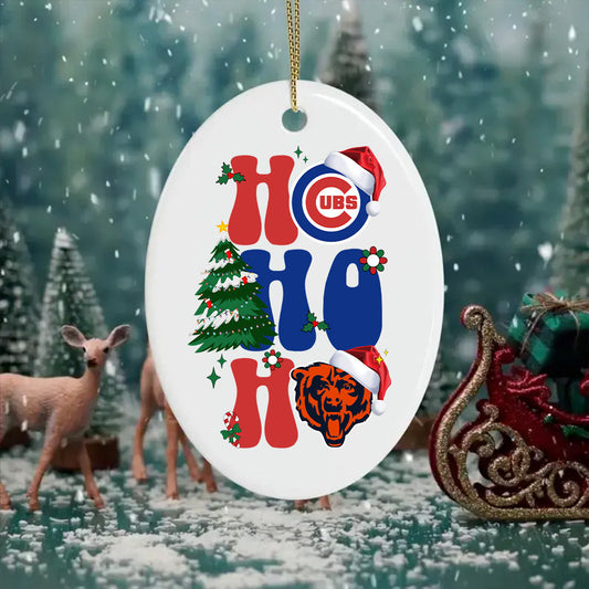 Ho Ho Ho Ceramic Ornament - CCGC , CCGB