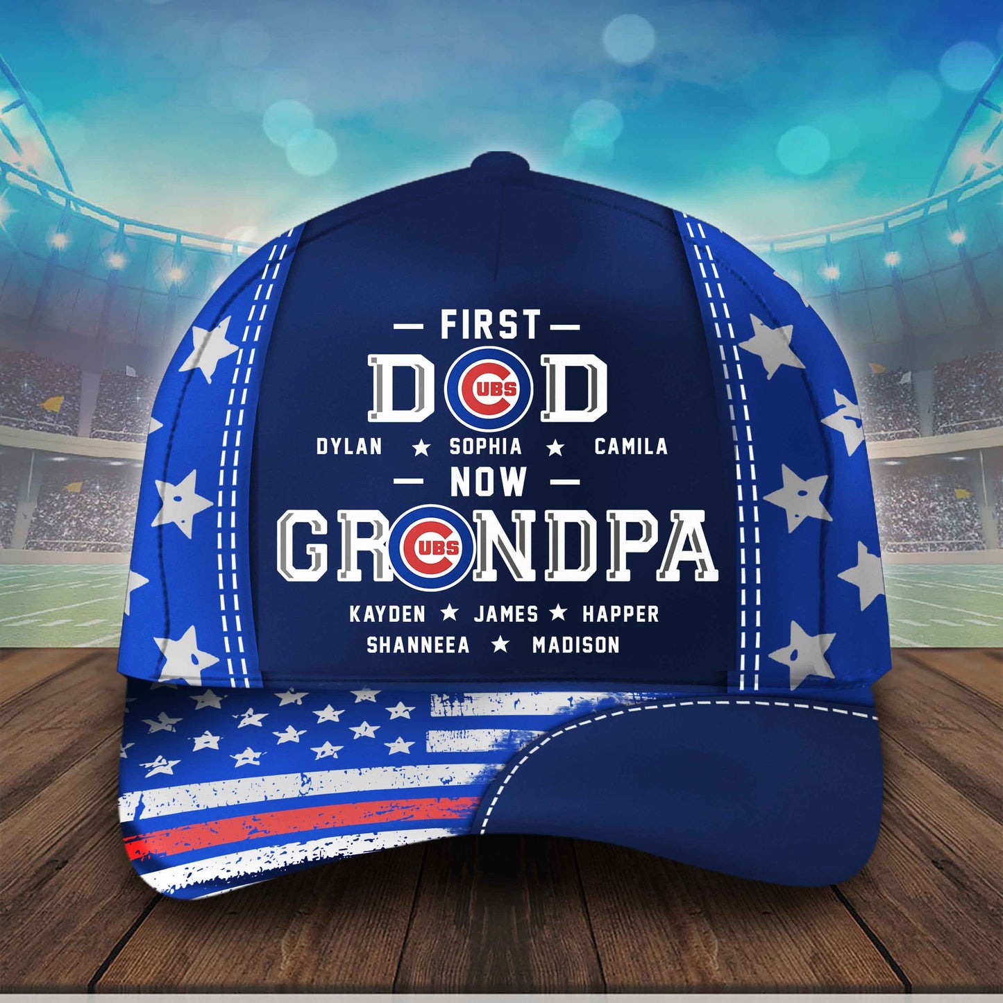 First Dad, Now Grandpa Customized Classic Cap