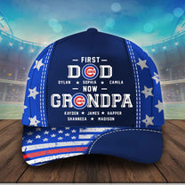 First Dad, Now Grandpa Customized Classic Cap