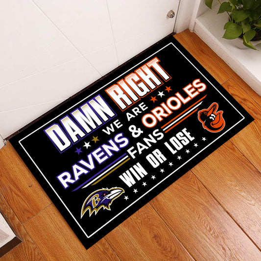 We are Baltimore RV&ORO Fans - Anti Slip Indoor Doormat