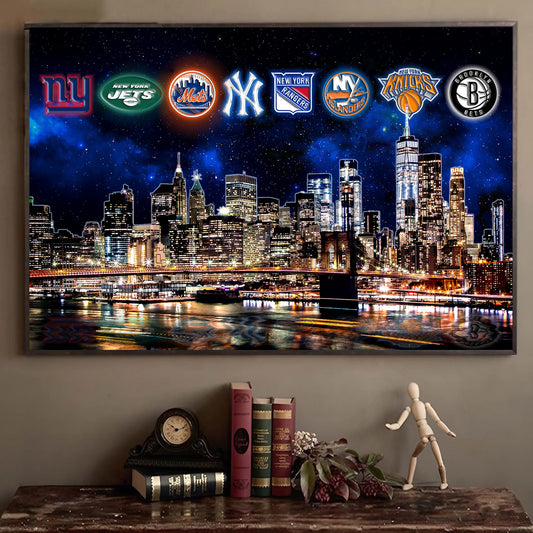 New York Skyline Unframed Poster, Wall Art