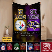 He Loves She Loves Fleece Blanket - Customized Fleece Blanket