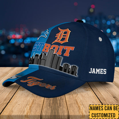 Teams Detroit Skyline Classic Cap - Customized Classic Cap - DTL DTTG
